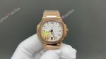 PD Factory Patek Philippe Nautilus Swiss Cal.324 Movement 316L Steel White/RG/Green Face RG Band Watch 35.2mm 